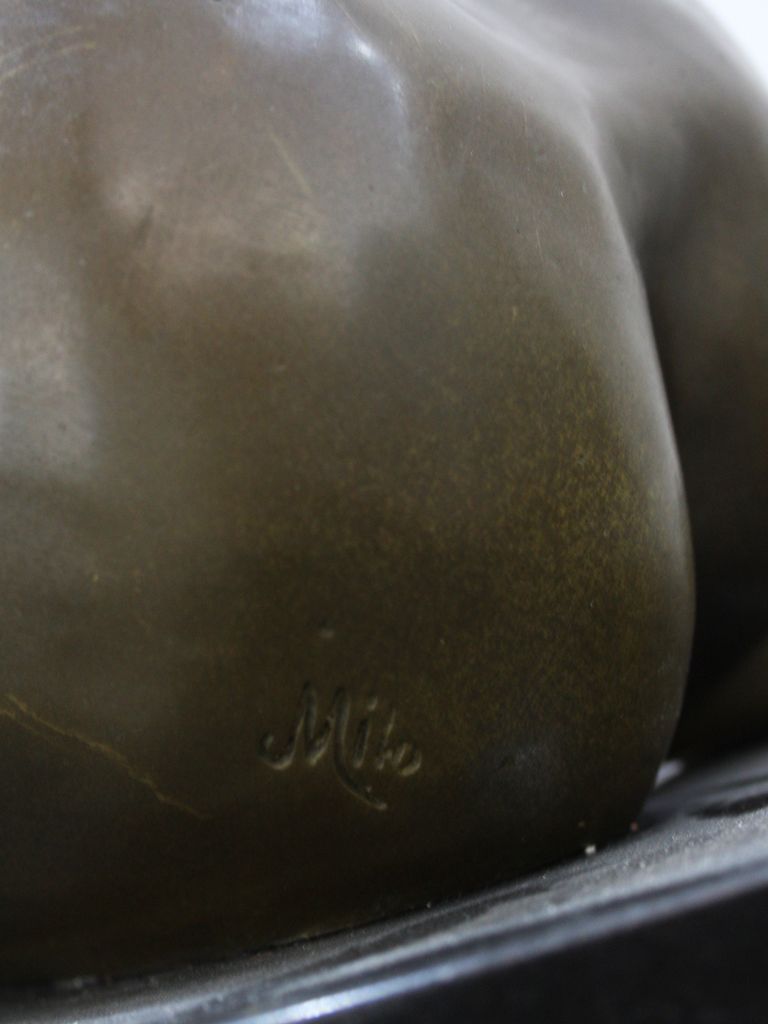 Bronzen Beeld - Geknielde Dame