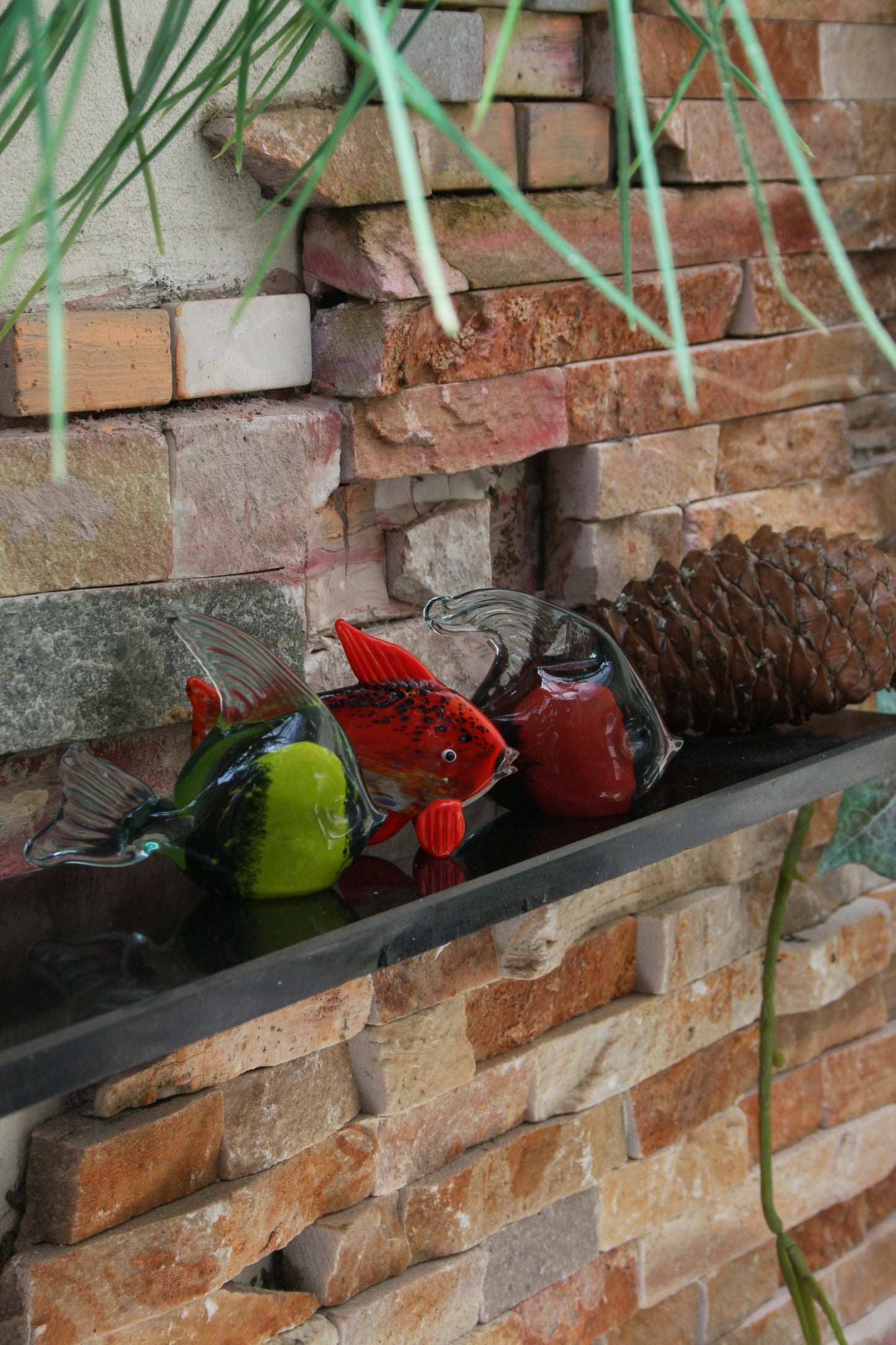 Murano Glass Style Sculptuur - Rode Vis