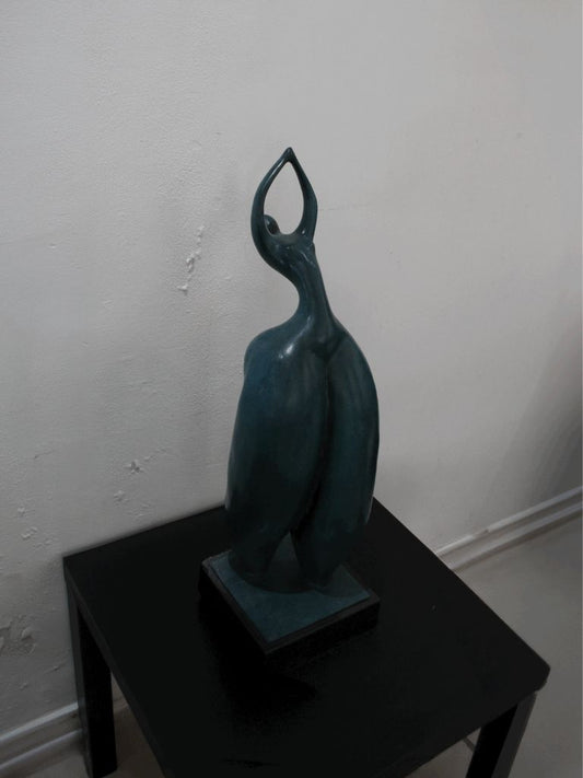 Bronzen Beeld - Abstracte Dikke Dame