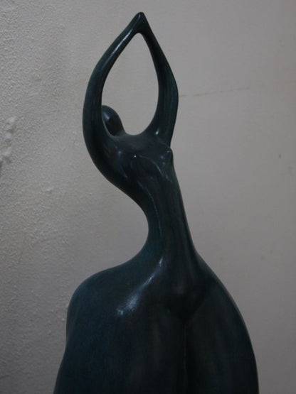 Bronzen Beeld - Abstracte Dikke Dame