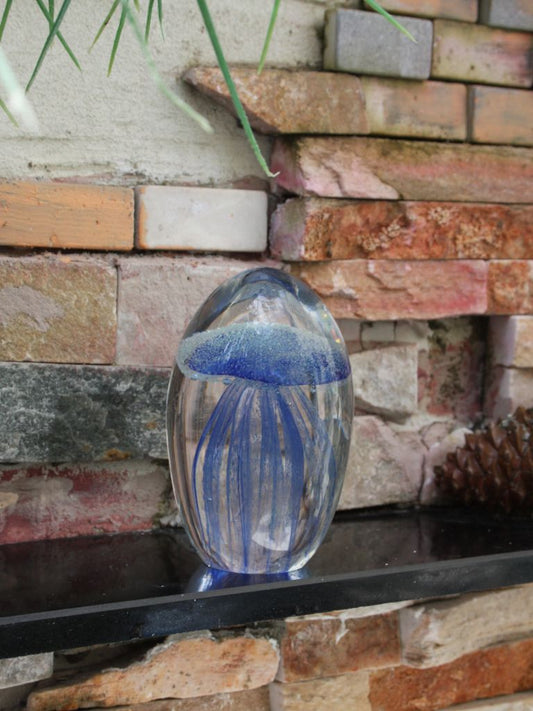 Murano Glass Style Sculptuur - Blauwe Kwal