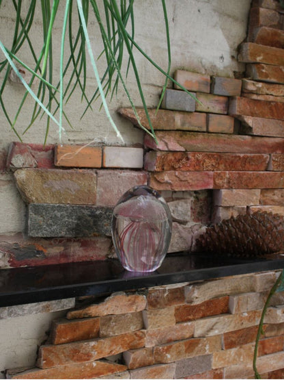 Murano Glass Style Sculptuur - Roze Kwal
