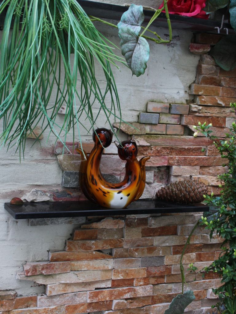 Murano Glass Style Sculptuur - 2 Koppige Kat