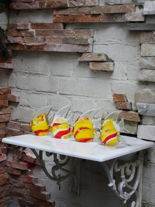 Murano Glass Style Sculptuur - Gele Vissen